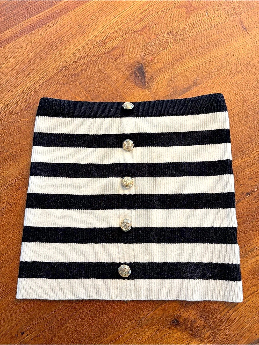 VICI Striped Mini Skirt in Black & White Small